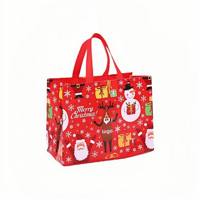 Laminated Non Woven Christmas Gift Bag with Custom Logo for Holiday Packaging