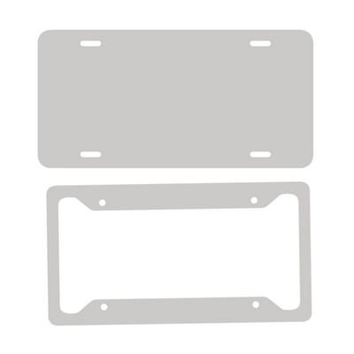 Aluminum License Plate Set (Plate and Frame)