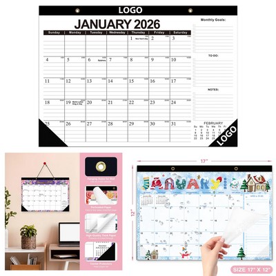 18-Month Wall Calendar for 2026