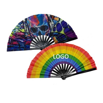 13" Large Chinese Bamboo Snap Folding Fan