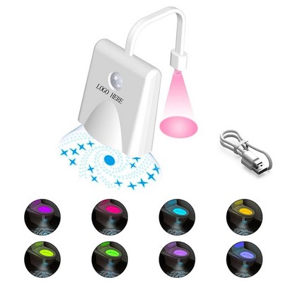 Motion-Sensing RGB Projection Toilet Light