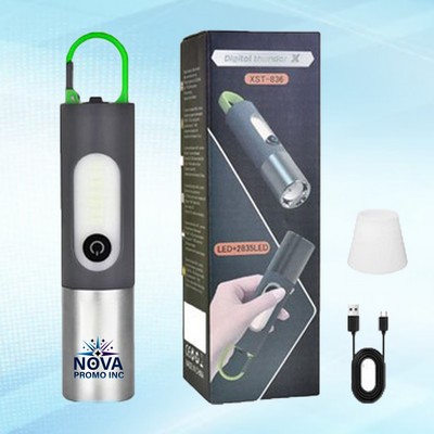 Compact Rechargeable and Zoomable Mini LED Torch for Camping