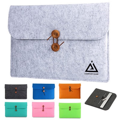 Soft Portable Felt Document Bag Cover Case