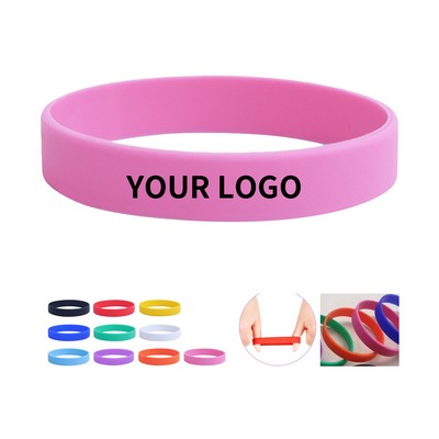 Flexible Silicone Glow In The Dark Wristband With Light Charging