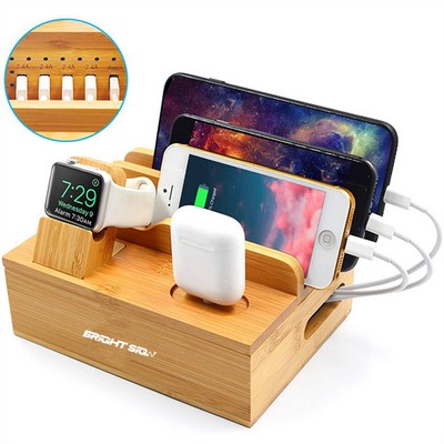 Bamboo Multi Device Universal Charging Hub