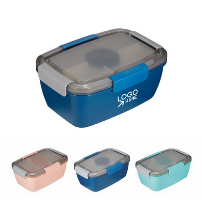 Salad Lunch Container With 4 Compartment Tray