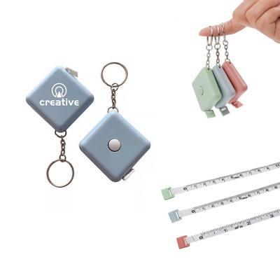 Square Ruler Keychain Tape Measures