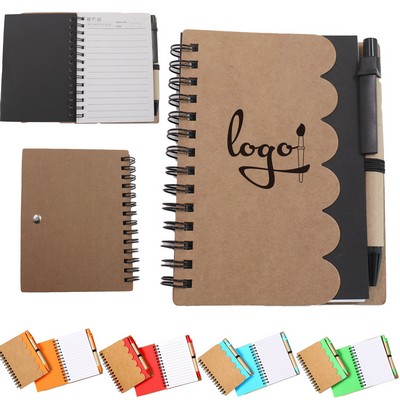 Spiral Lined Notebook with Pen