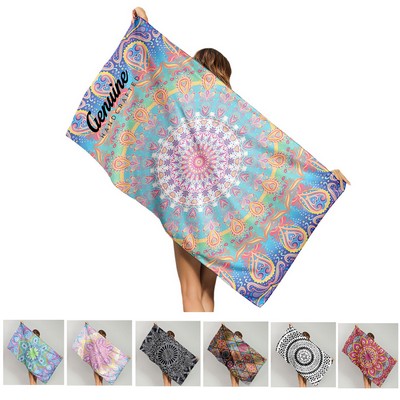 Artist Patterned Eco-friendly Microfiber Beach Towel