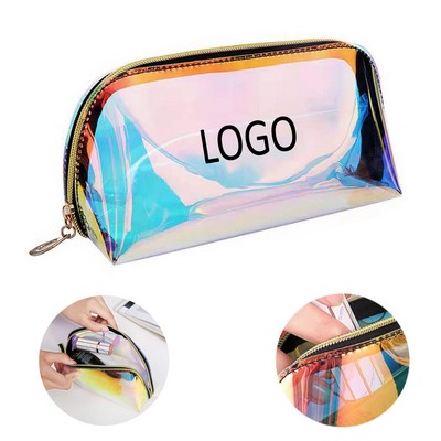 Iridescent Holographic Cosmetic Makeup Bag