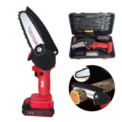 4" Battery Power Chainsaw Small Portable Handheld