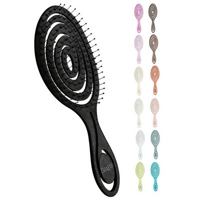 Oval Anti Tangle Hair Comb with Smooth Beaded Ends for Dry or Wet Hair