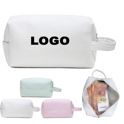 Travel Waffle Cosmetic Bag Makeup Pouch Toiletry Organizer