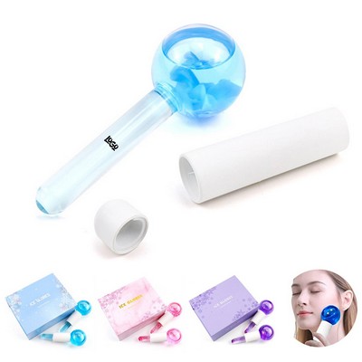 Glass Cosmetic Ball Ice Therapy Facial Massage Stick