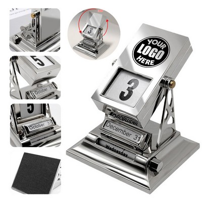 Metal Luxury 360 Degree Rotating Calendar