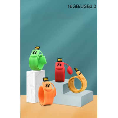 Slap Bracelet Silicone Wristband USB Flash Drive Bracelet 16 GB