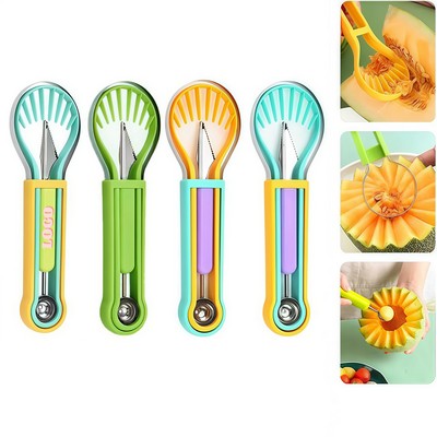 4-in-1 Stainless Steel Fruit Tool Set Slicer Fruit Scooper