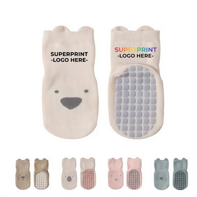 Cotton Non-Slip Grip Toddler Socks