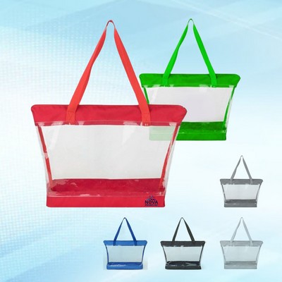 Clear Transparent PVC Shoulder Tote Bag