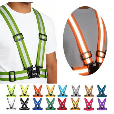High Visibility Adjustable Reflective Running Gear Safety Vests