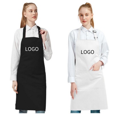 Black Solid Color Apron