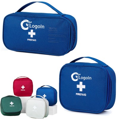 Travel First Aid Bag Empty Portable Storage with Multiple Compartments
