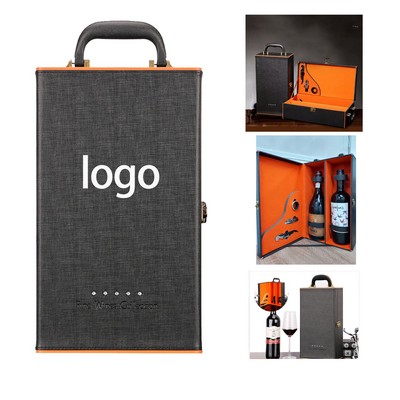 Handmade Leather Wine Bottle Box