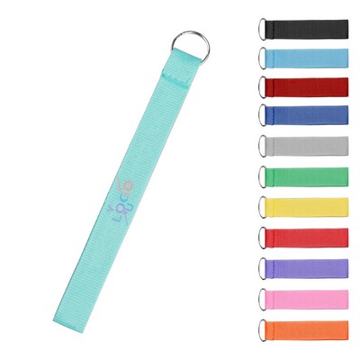 3/4" Silkscreen Wrist Lanyard Keychain