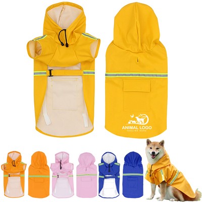Adjustable Waterproof Dog Raincoat with Hood