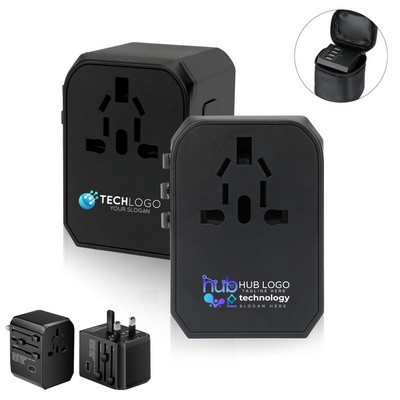 Universal Travel Adapter With 4 USB-A And 1 Type-C Ports