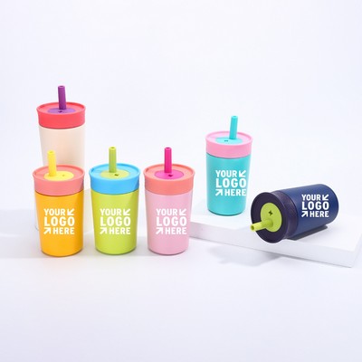 12 Oz Kids Straw Water Bottle