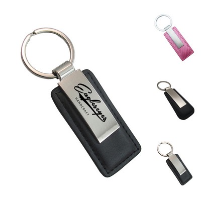 Leather Pu Zinc Keychain