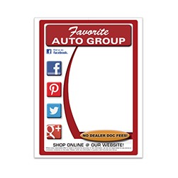 Custom Interior Laser Window Sticker w/Perforation