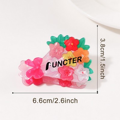 2.6" L Flower Shape Claw Clip for Women