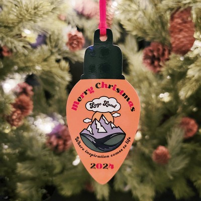 Custom Printed Hardwood Christmas Ornament
