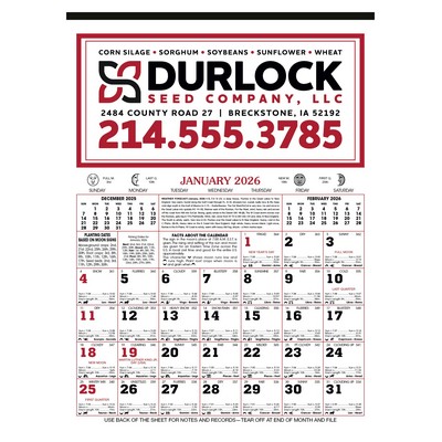Skinner & Kennedy™ 12-Sheet Almanac Calendar