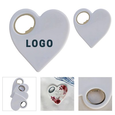 Heart Shaped Coaster Bottle Opener