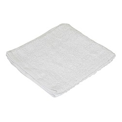 White Cotton Terry Cloth Shop Towel