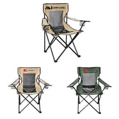 Portable Folding Chair w/ Cup Holders