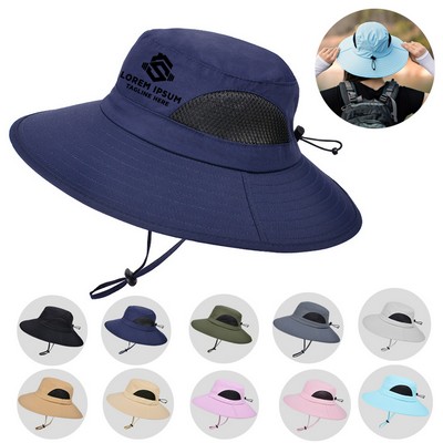Waterproof Unisex Wide Brim Bucket Sun Hat
