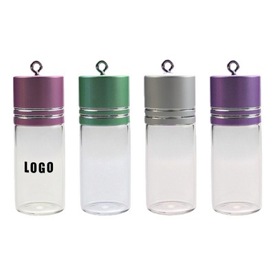 Clear Glass Bottle Pendant Necklace