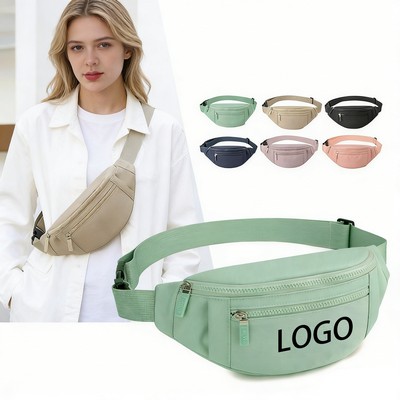 Oxford Cloth Diagonal Cross Work Sports Mobile Waist Bag