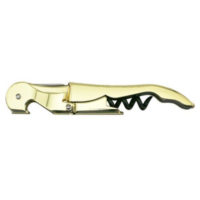 Pulltex® Basic Copper Plated Waiters Corkscrew (Gold)