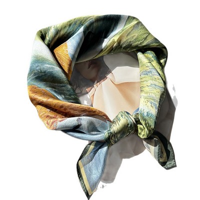 Custom 21" x 21" 100% Mulberry Silk Bandana Silk Satin Headband