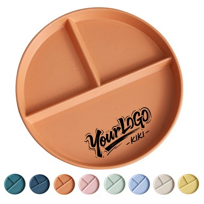 Wheat straw divided plate