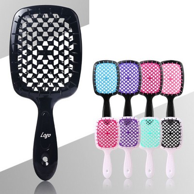 Square Grid Perforated Honeycomb Plastic Massage Comb