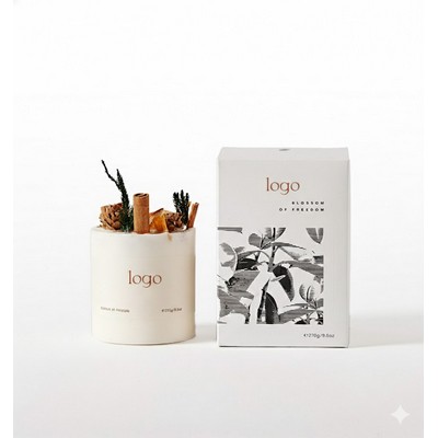 Long-Lasting Floral Scented Candle Handmade Botanical Dried Flower Candle for Home Luxury Bedroom