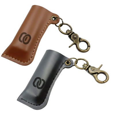 Anti-Lost PU Leather Lighter Sleeve Keychain
