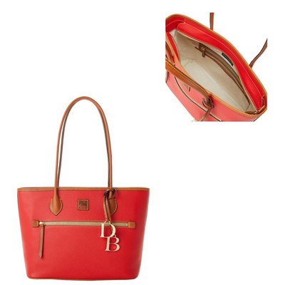 Dooney & Bourke Red Pebble Grain Tote Bag
