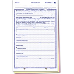 TruForm™ Blue Screen Odometer Disclosure Statement Form ODM-103-N